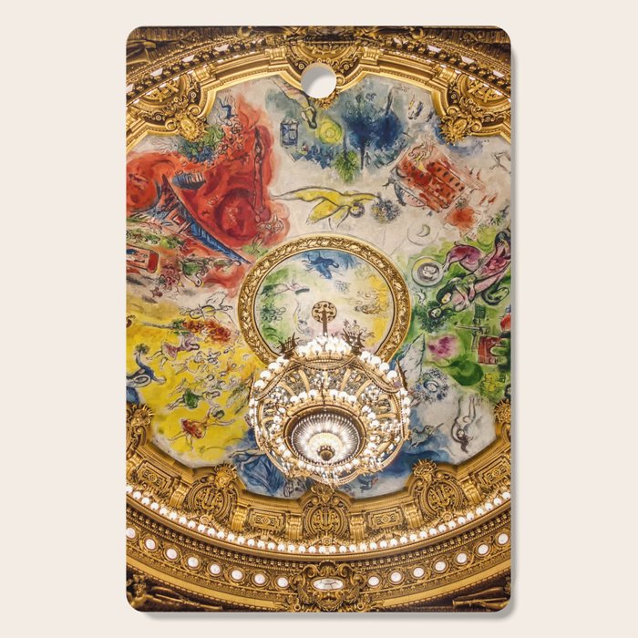 Ceiling Mural of the Palais Garnier Opera House, Paris, France color photograph - photography by  Marc Chagall  Cutting Board Gallery Image 1