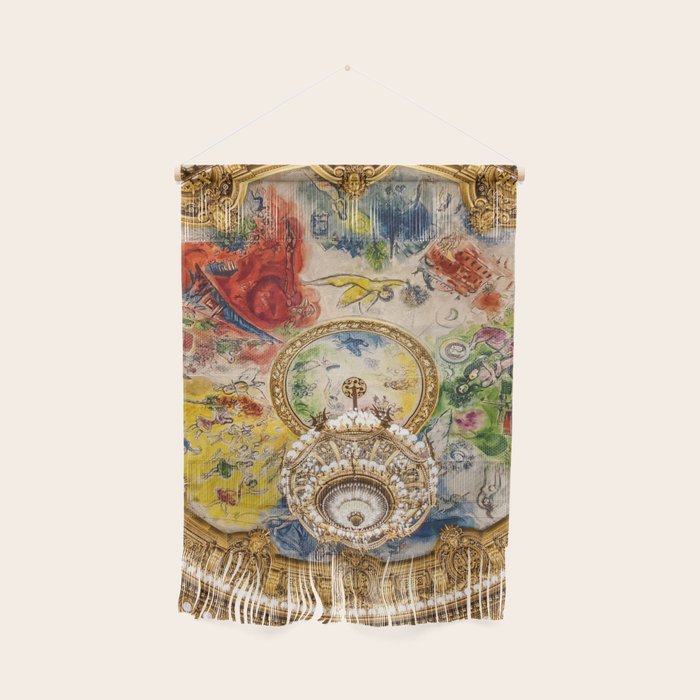 Ceiling Mural of the Palais Garnier Opera House, Paris, France color photograph - photography by  Marc Chagall  Wall Hanging Gallery Image 1