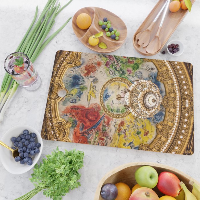 Ceiling Mural of the Palais Garnier Opera House, Paris, France color photograph - photography by  Marc Chagall  Cutting Board Gallery Image 2