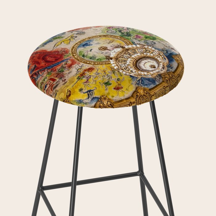 Ceiling Mural of the Palais Garnier Opera House, Paris, France color photograph - photography by  Marc Chagall  Stool Gallery Image 2