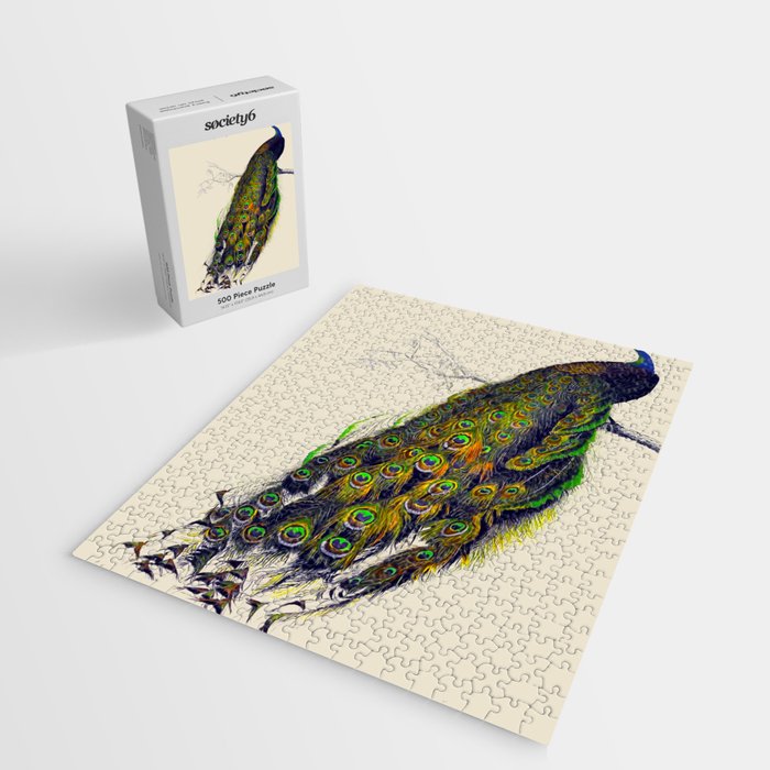 Vintage Peacock Jigsaw Puzzle Gallery Image 2