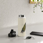 Vintage Peacock Water Bottle Gallery Image 4