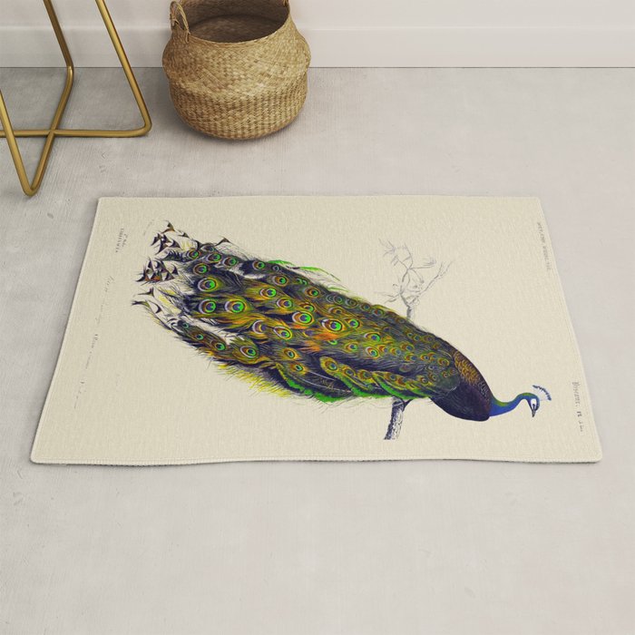 Vintage Peacock Rug Gallery Image 1
