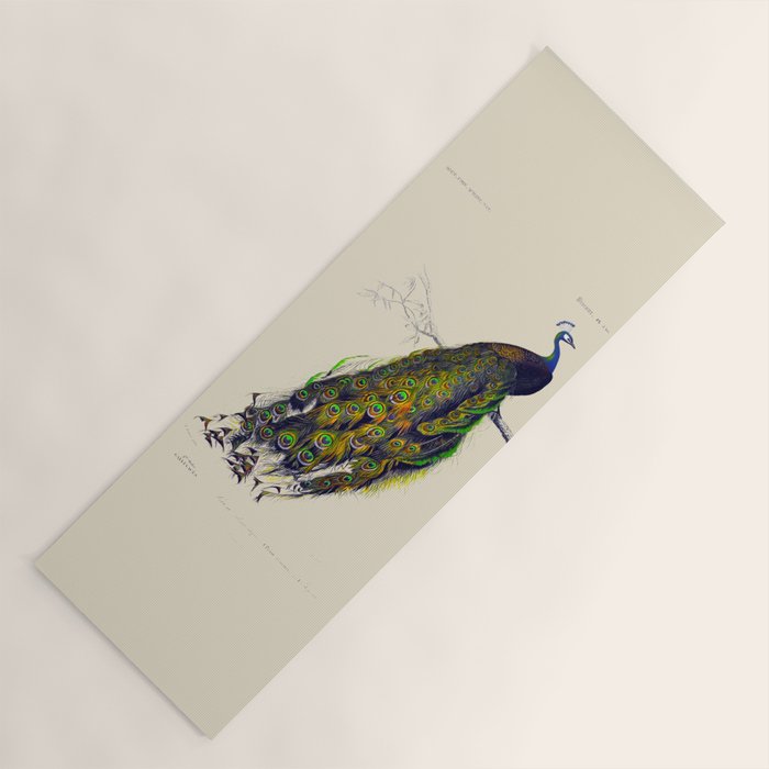 Vintage Peacock Yoga Mat Gallery Image 1