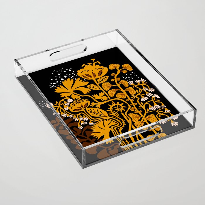 Stockholm garden autumn night Acrylic Tray Gallery Image 1