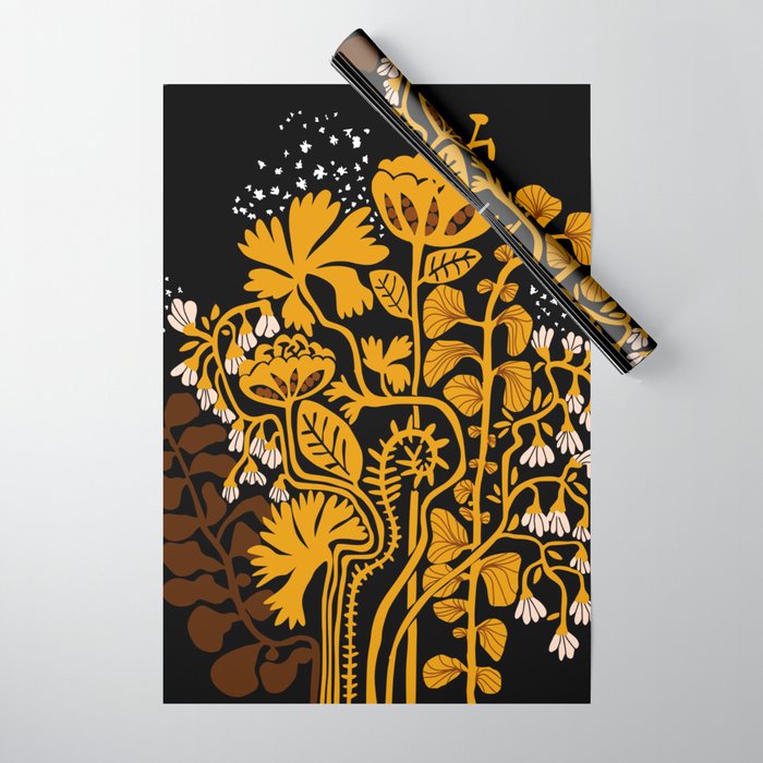 Stockholm garden autumn night Wrapping Paper Gallery Image 1