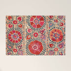 Samarkand Suzani Southwest Uzbekistan Embroidery Welcome Mat Gallery Image 1