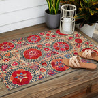 Samarkand Suzani Southwest Uzbekistan Embroidery Outdoor Rug Gallery Image 2
