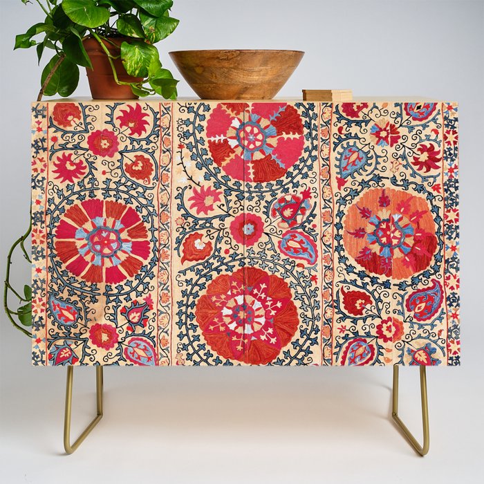 Samarkand Suzani Southwest Uzbekistan Embroidery Credenza Gallery Image 1