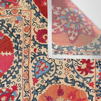 Samarkand Suzani Southwest Uzbekistan Embroidery Wall Tapestry Gallery Image 3