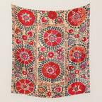Samarkand Suzani Southwest Uzbekistan Embroidery Wall Tapestry Gallery Image 4