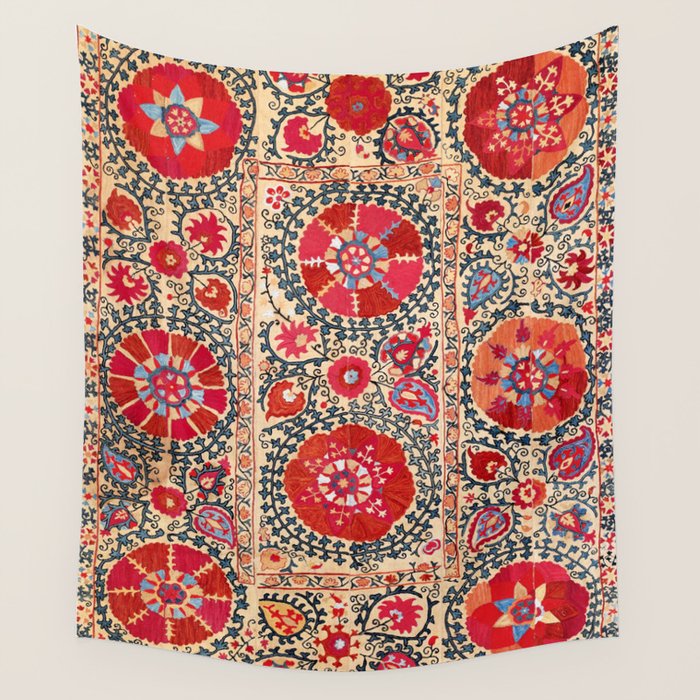 Samarkand Suzani Southwest Uzbekistan Embroidery Wall Tapestry Gallery Image 4
