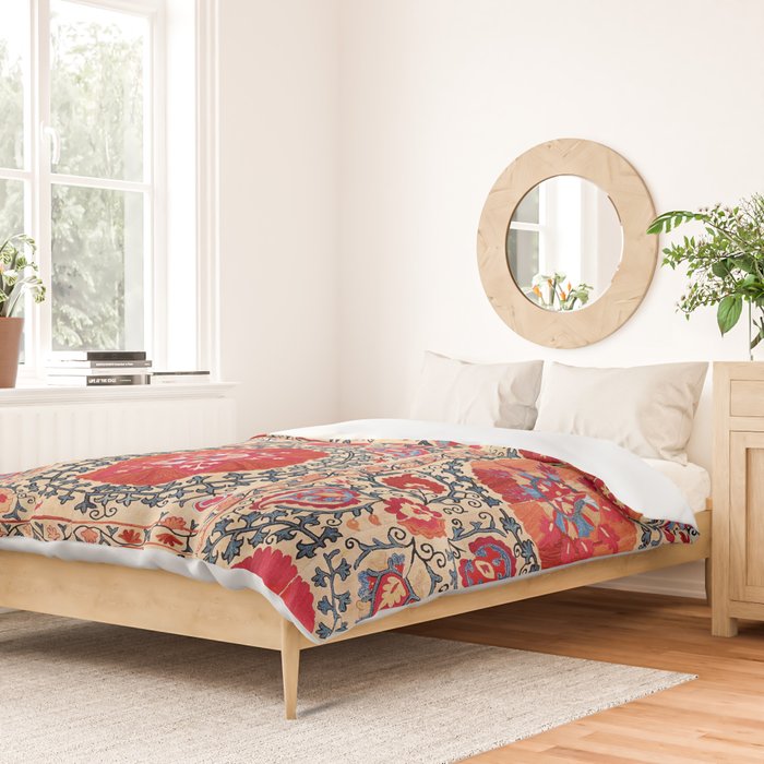 Samarkand Suzani Southwest Uzbekistan Embroidery Duvet Cover Gallery Image 2