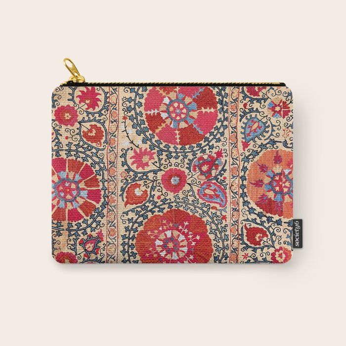Samarkand Suzani Southwest Uzbekistan Embroidery Carry All Pouch Gallery Image 1