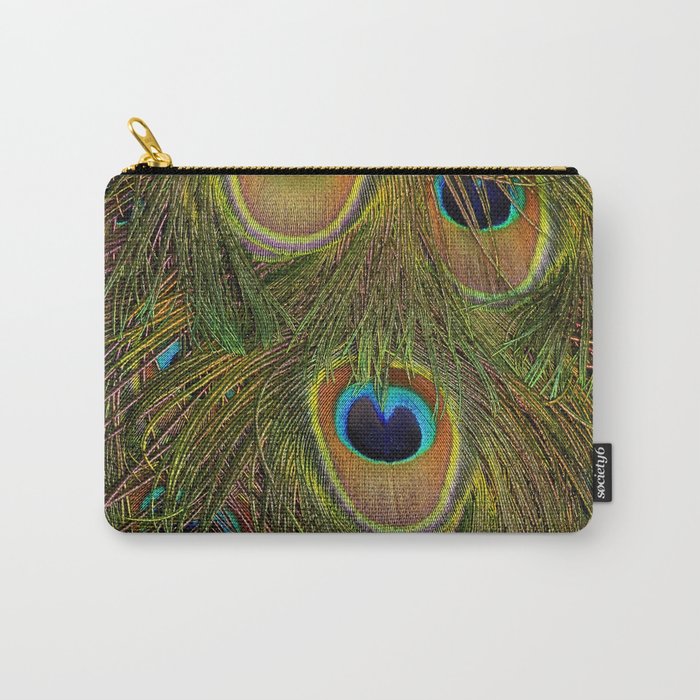 	peacock feathers Carry All Pouch Gallery Image 1