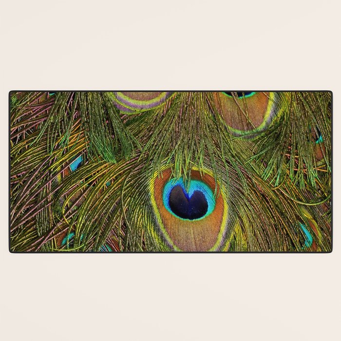 	peacock feathers Desk Mat Gallery Image 3
