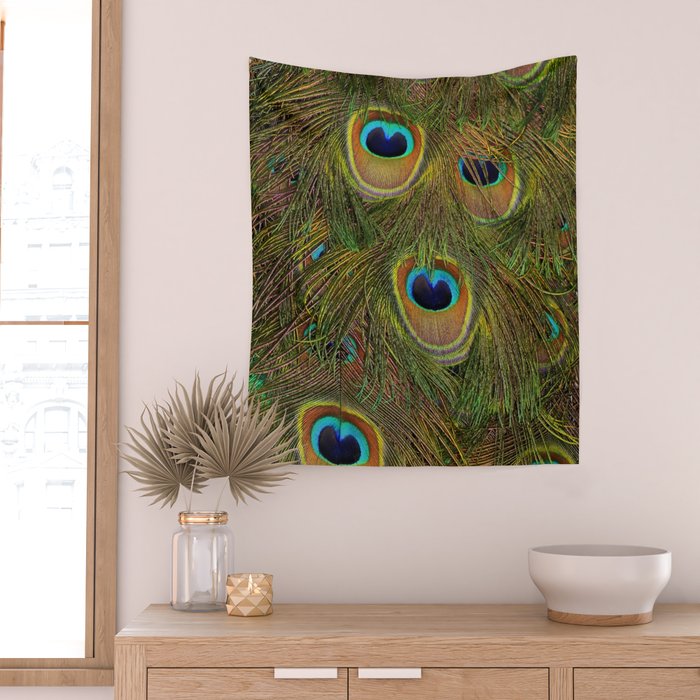 	peacock feathers Wall Tapestry Gallery Image 2