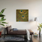 	peacock feathers Wood Wall Art Gallery Image 2