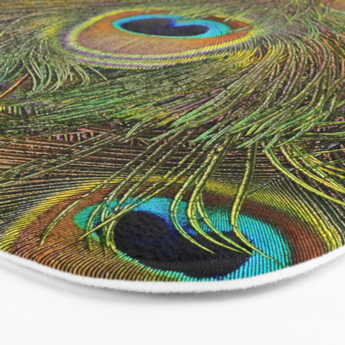 	peacock feathers Bath Mat Gallery Image 3