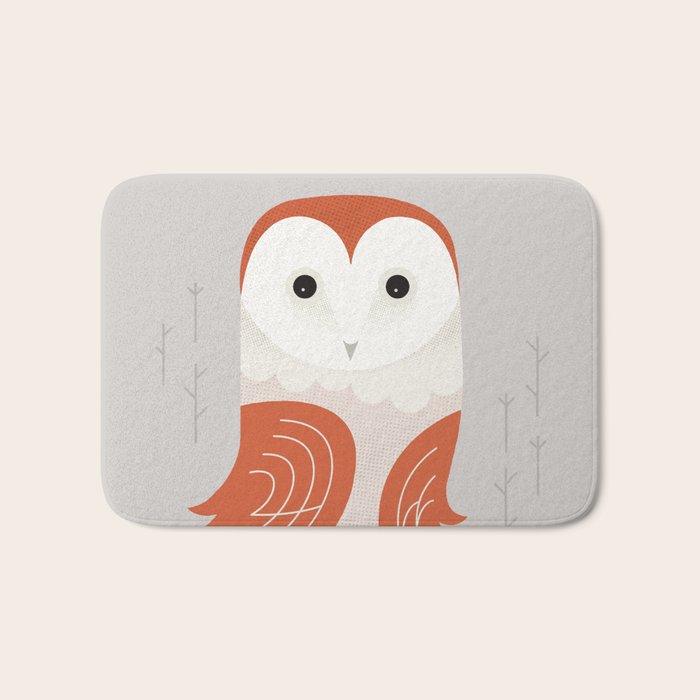 Barn Owl, Bird of United Kingdom Bath Mat Gallery Image 1