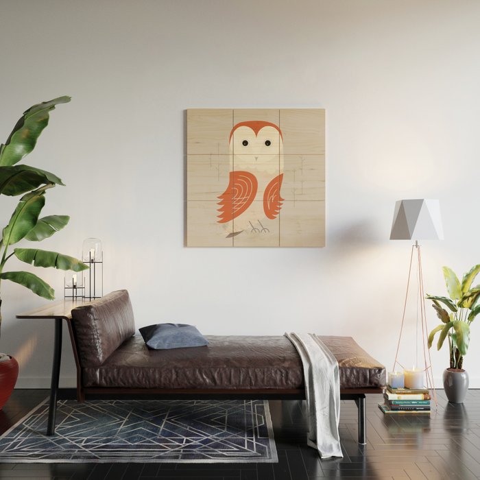 Barn Owl, Bird of United Kingdom Wood Wall Art Gallery Image 2