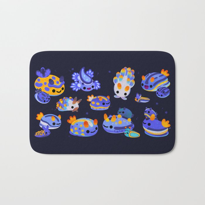 Blue sea slug Bath Mat Gallery Image 1