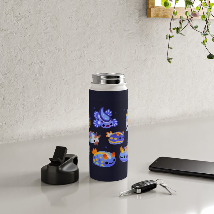 Blue sea slug Water Bottle Gallery Image 4
