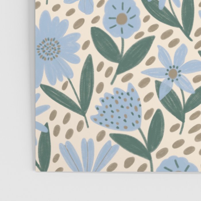 Blue Floral  Poster Gallery Image 3