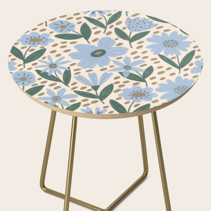 Blue Floral  Side Table Gallery Image 2