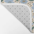 Blue Floral  Bath Mat Gallery Image 2