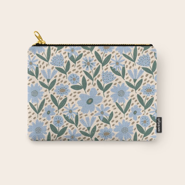 Blue Floral  Carry All Pouch Gallery Image 1