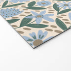 Blue Floral  Welcome Mat Gallery Image 2