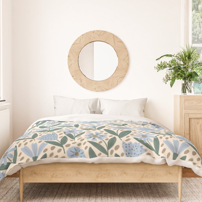 Blue Floral  Duvet Cover Gallery Image 3