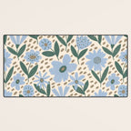 Blue Floral  Desk Mat Gallery Image 3