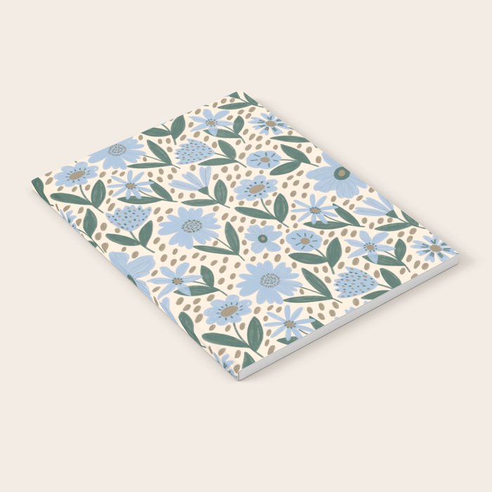 Blue Floral  Notebook