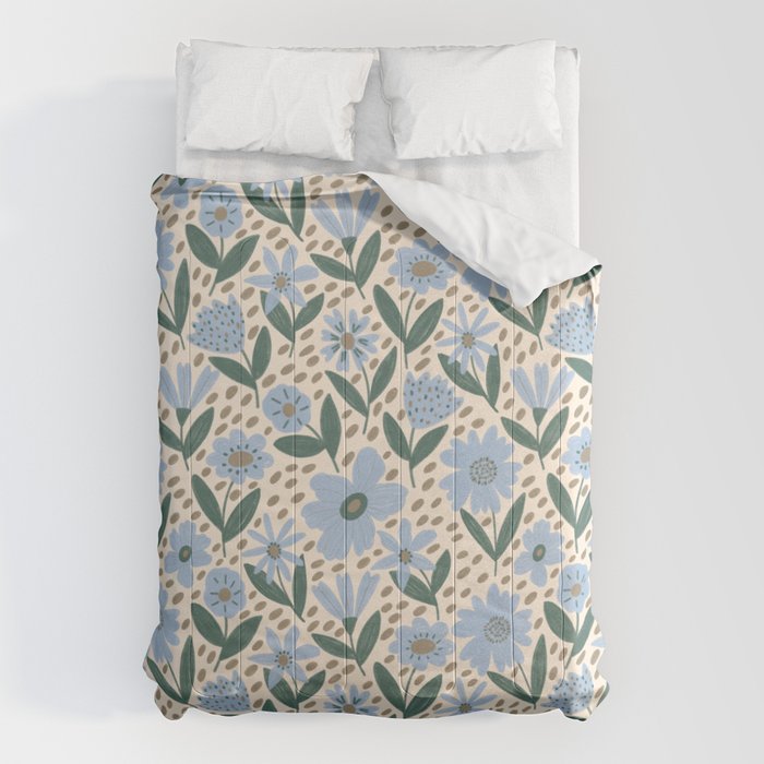 Blue Floral  Comforter Gallery Image 6