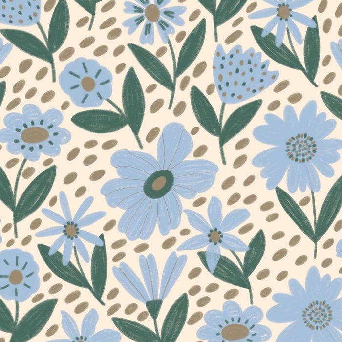 Blue Floral  Coffee Mug Gallery Image 2