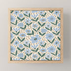Blue Floral  Mini Art Print Gallery Image 1