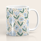 Blue Floral  Coffee Mug Gallery Image 1