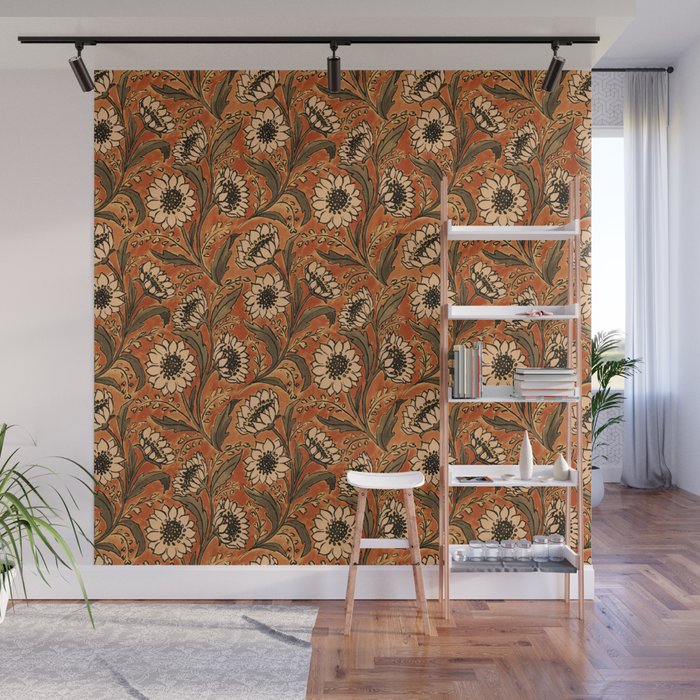 Sunflowers - Rust Wall Mural Gallery Image 1