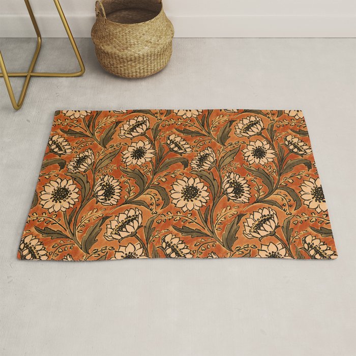Sunflowers - Rust Rug Gallery Image 1