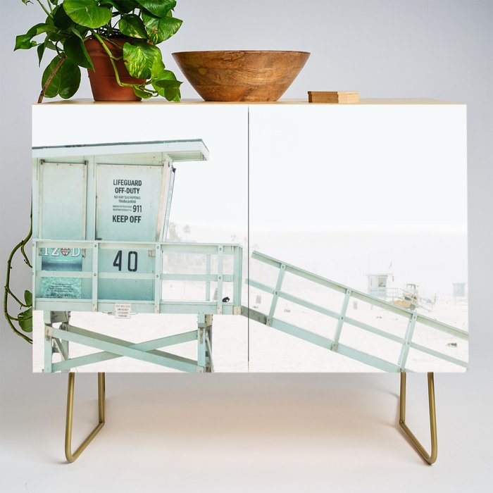 Lifeguard Tower California Beach Life Credenza Gallery Image 1