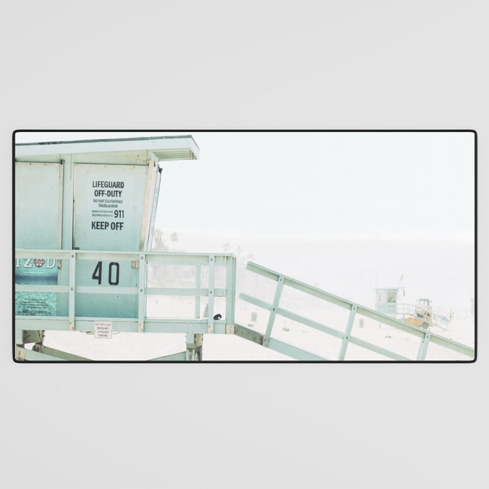 Lifeguard Tower California Beach Life Desk Mat Gallery Image 3