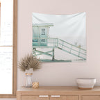 Lifeguard Tower California Beach Life Wall Tapestry Gallery Image 2
