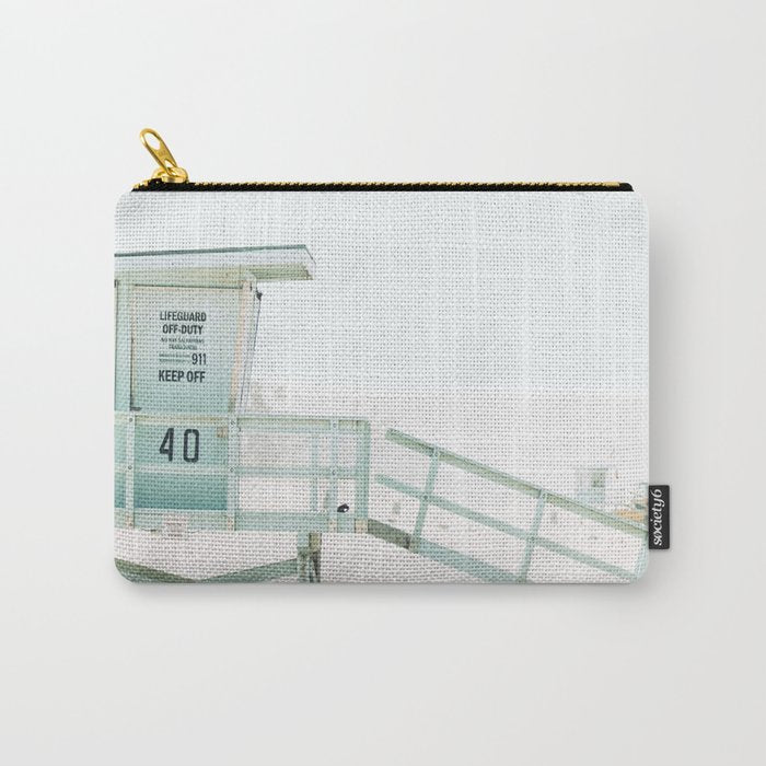 Lifeguard Tower California Beach Life Carry All Pouch Gallery Image 1