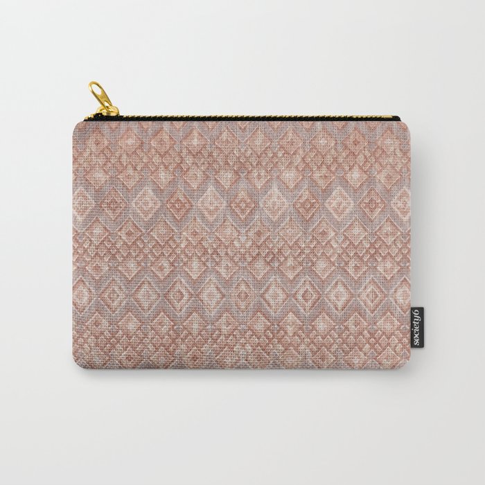 Abstract boho geometric tribal - terracotta Carry All Pouch Gallery Image 1