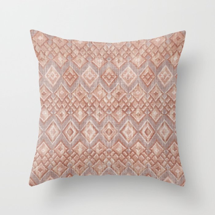 Abstract boho geometric tribal - terracotta Throw Pillow Gallery Image 6