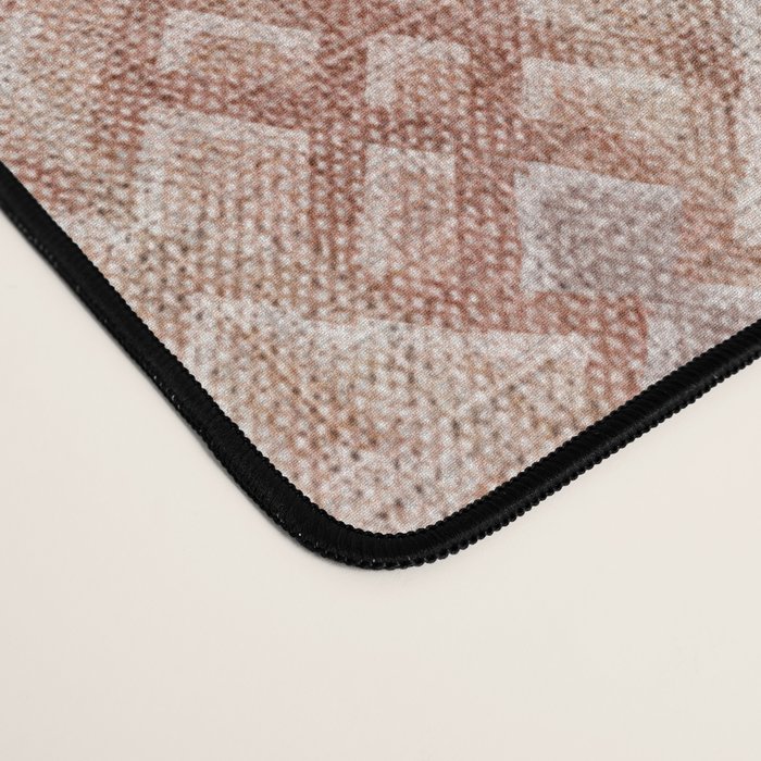 Abstract boho geometric tribal - terracotta Desk Mat Gallery Image 4