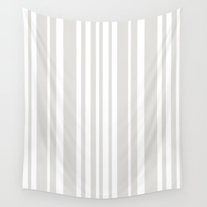 Classic Stripes XLII - Grey and White Wall Tapestry Gallery Image 4