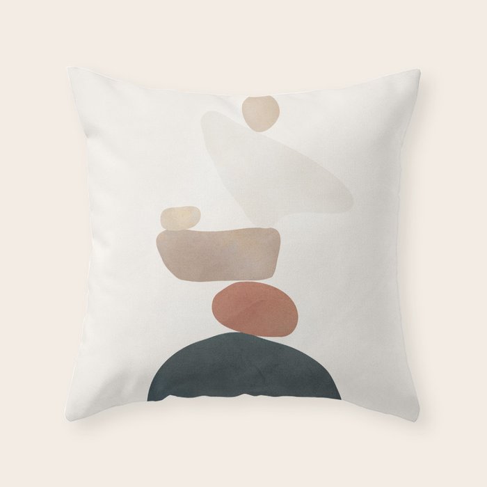Balancing Stones 26 Throw Pillow Gallery Image 1
